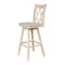 International Concepts Double "X" Back Bar Height Stool, Swivel 30" Seat Height, Unfinished S-203SW - alternate 9
